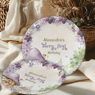 Assiettes En Carton Fée Violette Première Baie Premier Anniversaire