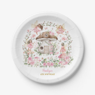 Assiettes En Carton Fée Whimsical Rose Floral Tea Party Anniversaire