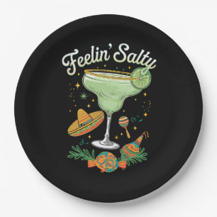 Assiettes En Carton Feelin' Salty Margarita Funny Cinco De Mayo