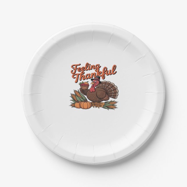 Assiettes En Carton Feeling thankful Classic T-Shirt (Devant)