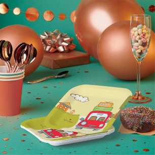 Assiettes En Carton Femme En Voiture