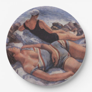 Assiettes En Carton Femmes bronzage sur la plage (par Serebriakova)