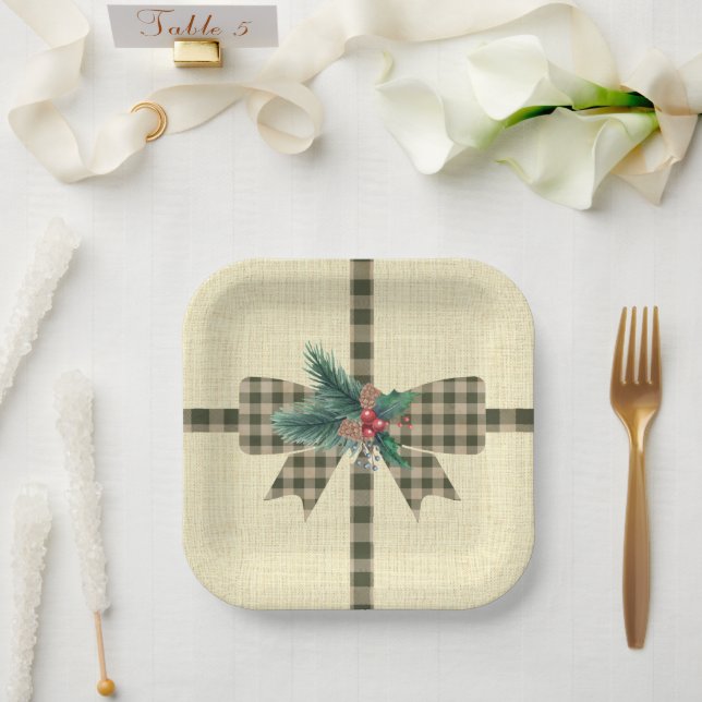 Assiettes En Carton Ferme vacances Plaid (Mariage)