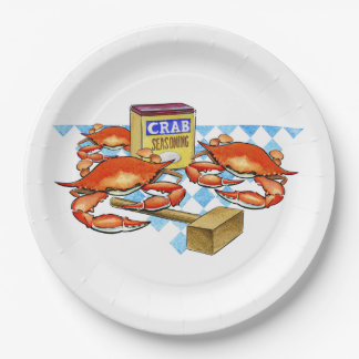 Assiettes En Carton Fest de crabe !