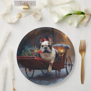 Assiettes En Carton Festin de Noël de Bulldog en France