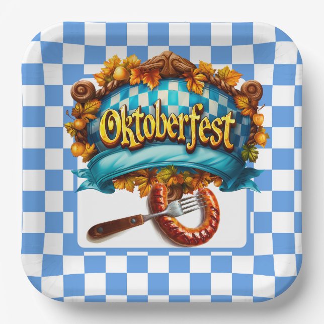 Assiettes En Carton Festin d'Oktoberfest (Recto)
