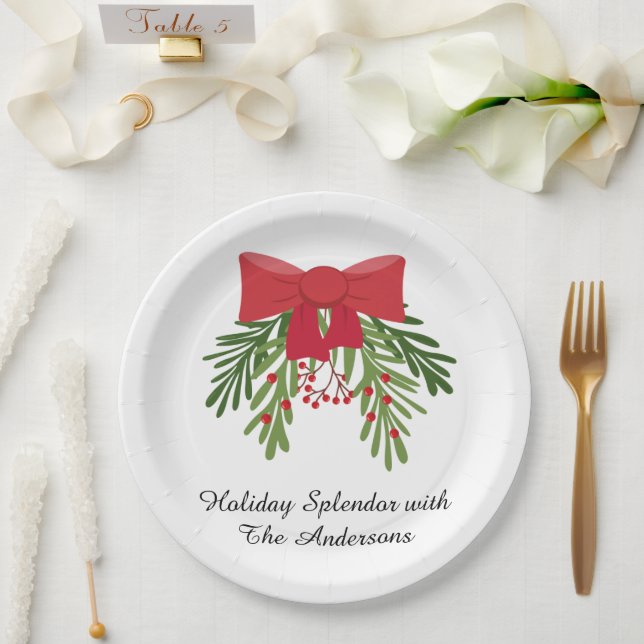Assiettes En Carton Festive Holiday Dining Décor (Mariage)