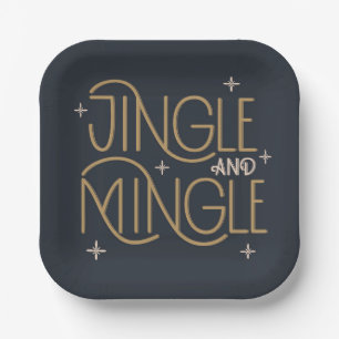 Assiettes En Carton Festive Jingle et Mingle Holiday Design