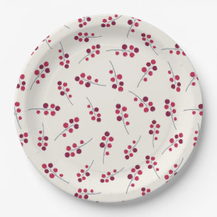 Assiettes En Carton Festive Red Pip Berries vacances