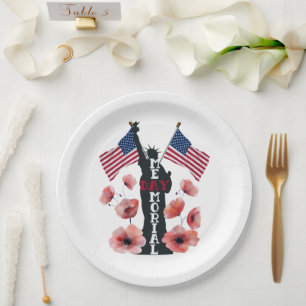 Assiettes En Carton Fête commémorative