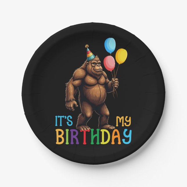 Assiettes En Carton Fête d’anniversaire de Bigfoot - C’est mon anniver (Devant)
