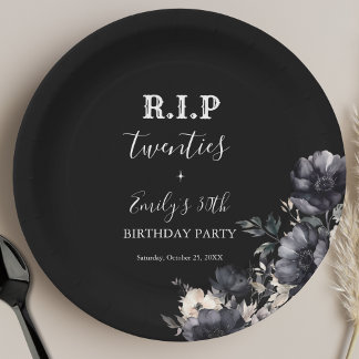 Assiettes En Carton Fête d'anniversaire 30 ans RIP Twenties