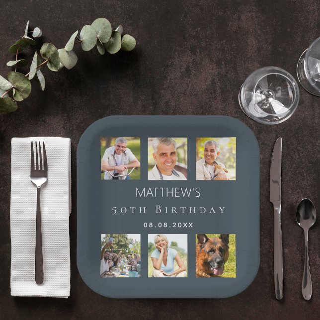 Assiettes En Carton Fête d'anniversaire au charbon de bois (Créateur téléchargé)