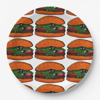 Assiettes En Carton Fête d'anniversaire Burger