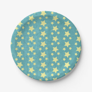 Assiettes En Carton Fête d'anniversaire Camping Retro Party Stars Nigh