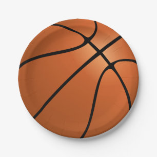 Assiettes En Carton Fête d'anniversaire de basket-ball