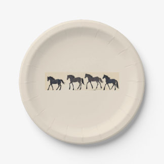 Assiettes En Carton Fête d'anniversaire de Cowboy - Cheval