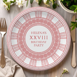 Assiettes En Carton Fête d'anniversaire de Déesse en rose