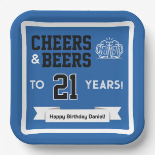 Assiettes En Carton Fête d'anniversaire de football pour adultes Cheer