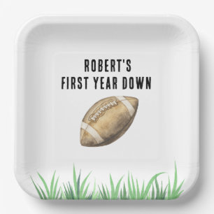 Assiettes En Carton Fête d'anniversaire de football première année