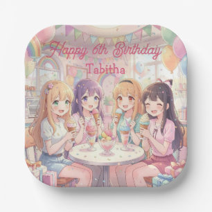 Assiettes En Carton Fête d'anniversaire de glace personnalisée pour fi