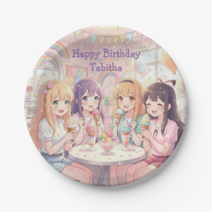 Assiettes En Carton Fête d'anniversaire de glace personnalisée pour fi