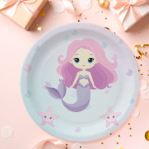 Fête d'anniversaire de la mignonne fille sirène