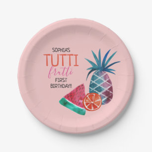 Assiettes En Carton Fête d'anniversaire de l'enfant de Tutti Frutti