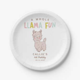 Assiettes En Carton Fête d'anniversaire de Llama Fun Alpaca