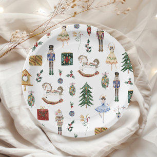 Assiettes En Carton Fête d'anniversaire de Noël de Nutcracker