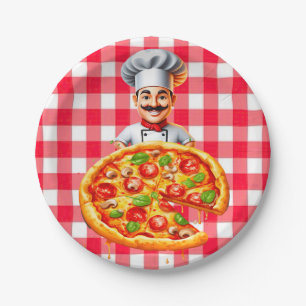 Assiettes En Carton Fête d'anniversaire des enfants de Pizza