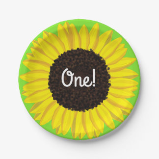 Assiettes En Carton Fête d'anniversaire des tournesols