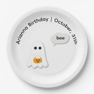 Assiettes En Carton Fête d'anniversaire d'Halloween Conception minim