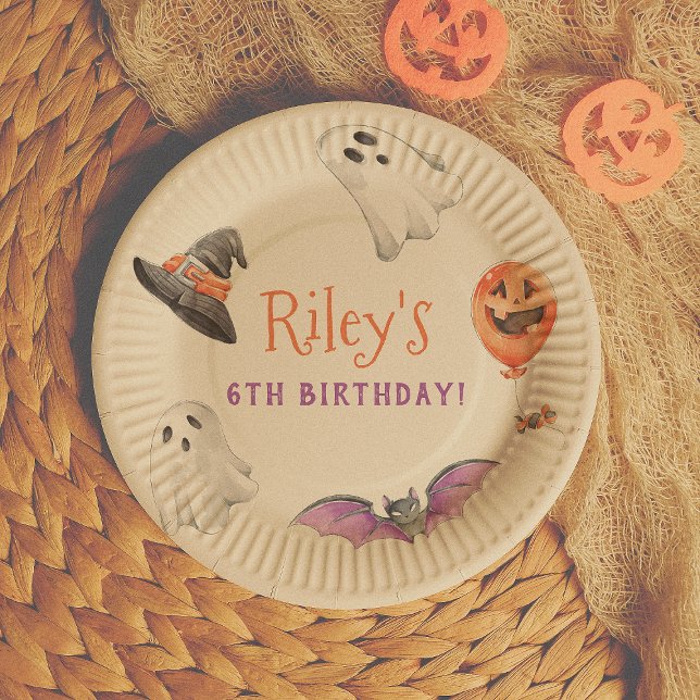 Assiettes En Carton Fête d'anniversaire d'Halloween Éffrayante (Créateur téléchargé)