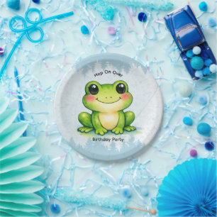 Assiettes En Carton Fête d'anniversaire Hop On Over pour enfants