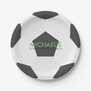 Assiettes En Carton Fête d'anniversaire orientée du football