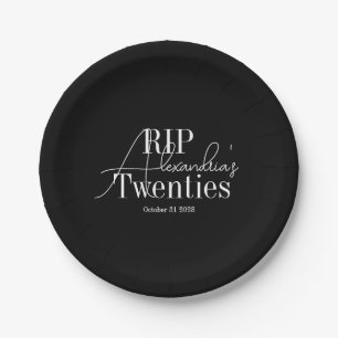 Assiettes En Carton Fête d'anniversaire personnalisée 30 ans RIP 20 an