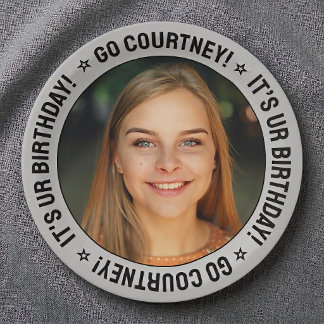 Assiettes En Carton Fête d'anniversaire Photo personnalisée et texte a