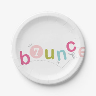 Assiettes En Carton Fête d'anniversaire rose pour filles sautillantes