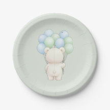 Fête de ballon d'ours en peluche à l'aquarelle