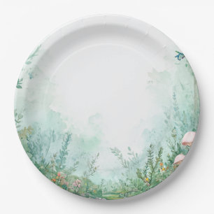 Assiettes En Carton Fête de Bébé Forêt Enchantée Forêt de Conte de Fée