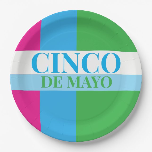 Assiettes En Carton Fête de Cinco De Mayo (Devant)