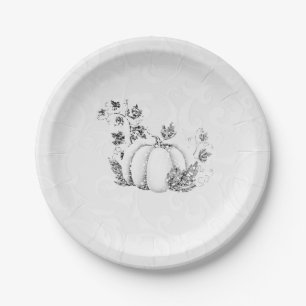 Assiettes En Carton Fête de conte de fées citrouille blanche livre d'h