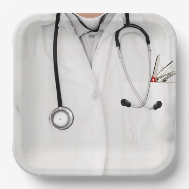 Assiettes En Carton Fête de fin d'études Médicales (Recto)