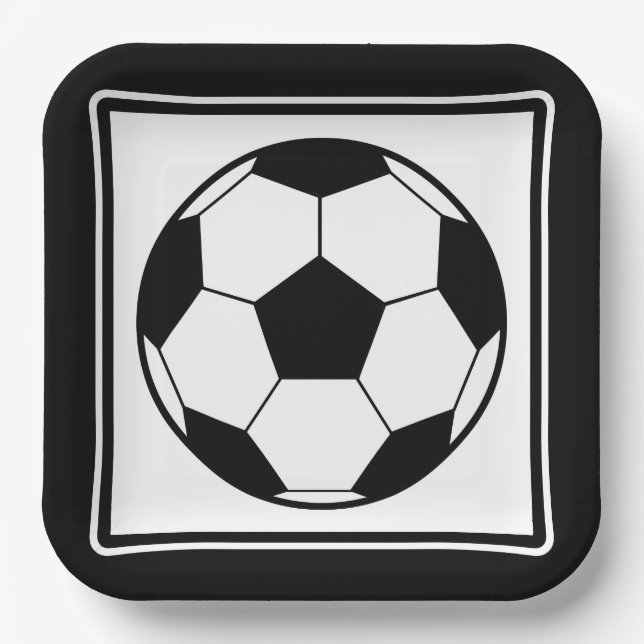Assiettes En Carton Fête de football (Recto)