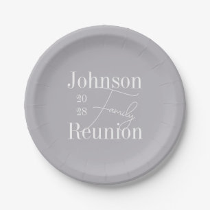Assiettes En Carton Fête de la Réunion familiale personnalisée moderne