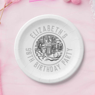Assiettes En Carton Fête de l'âge 90e Anniversaire Plaques papier