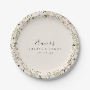 Assiettes En Carton Fête de mariage champêtre élégante avec fleurs bla