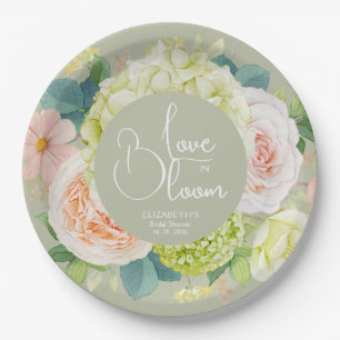 Assiettes En Carton Fête de mariage floral Love in Bloom