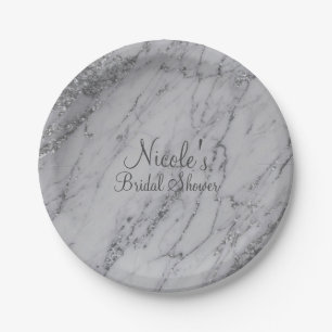 Assiettes En Carton Fête de mariage moderne et tendance en marbre arge